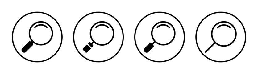Search icon set illustration. search magnifying glass sign and symbol