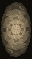 Creative design in fingerprint impression.