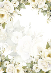 Obraz na płótnie Canvas colorful colourful floral flower vector elegant hand drawing wedding invitation floral design watercolor
