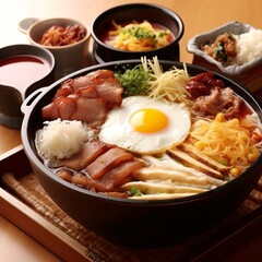 Japanese food top view angle