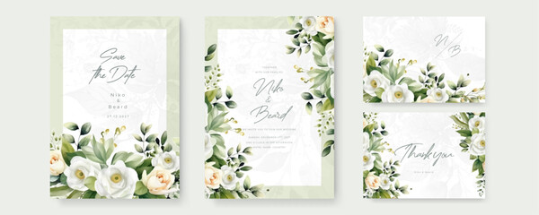 colorful colourful floral flower vector watercolor colorfull wedding invitation card template set with golden floral decoration