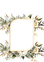 Fototapeta na wymiar colourful colorful floral flower vector beautiful gold flowers line art on wedding card template watercolor