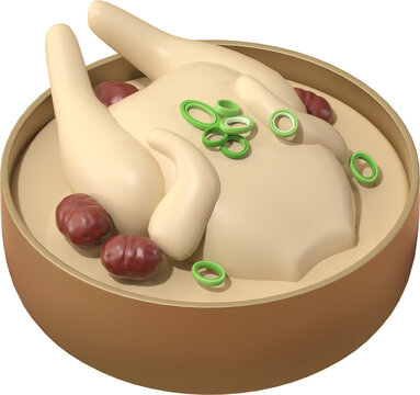 3d 일러스트 렌더링 한국 여름 음식 디저트 오브젝트
