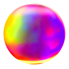 Colorful crystal orb ball created using generative ai