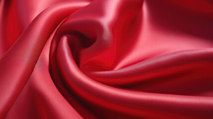 Fototapeta na wymiar Blank red flat textured smooth fabric material, silk, top view Generative AI
