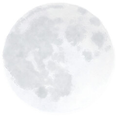 Realistic silver moon clipart PNG