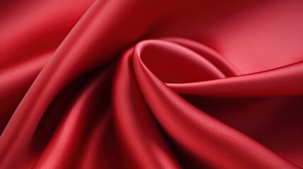 Fototapeta na wymiar Blank red flat textured smooth fabric material, silk, top view Generative AI