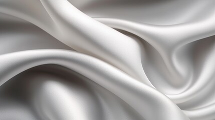 Fototapeta na wymiar Blank white flat textured smooth fabric material Generative AI