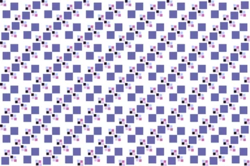 Papier Peint photo Pantone 2022 very peri Abstract geometric square seamless pattern. Square and mini in very peri, pink n light blue color on white background. For shirt cloth casual sportswear cover blanket bed sheet textile print 