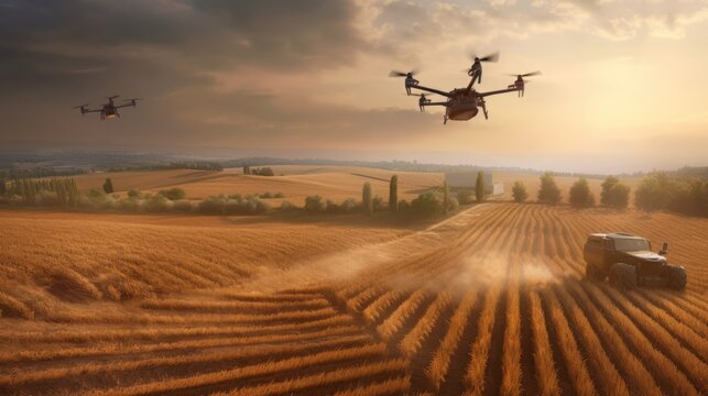 ドローンと農業,Generative AI AI画像