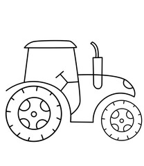 tractor line icon