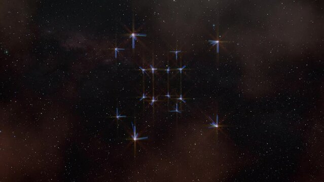 Glowing Tesseract Cube Geometric Abstract Animation