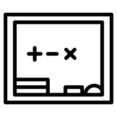 Obraz premium The Black Math School Icon Symbol is Perfect as an Additional Element to your Design