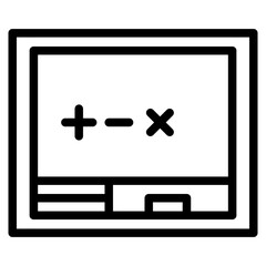 Fototapeta premium The Black Math School Icon Symbol is Perfect as an Additional Element to your Design