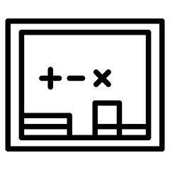 The Black Math School Icon Symbol is Perfect as an Additional Element to your Design