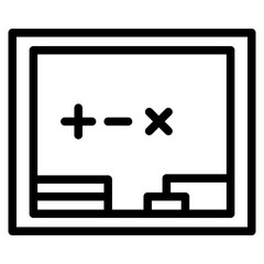 The Black Math School Icon Symbol is Perfect as an Additional Element to your Design