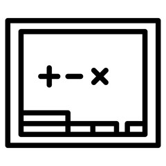 The Black Math School Icon Symbol is Perfect as an Additional Element to your Design