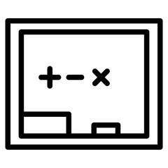 The Black Math School Icon Symbol is Perfect as an Additional Element to your Design