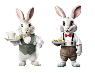 Mascot, waiter bunny