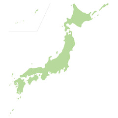 シンプルな日本地図