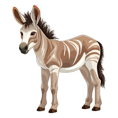 Whimsical Wonder: Whimsical 2D Illustration of a Cute Zorse