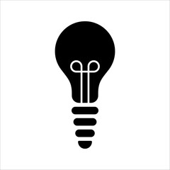 Light bulb line icon vector, isolated on white background. Idea sign, solution, thinking concept. Electric lighting lamps. Electric, shining. Trend data style for graphic design, Web site, UI. EPS