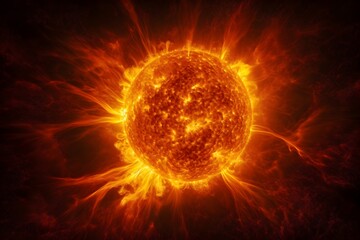 Obraz premium 太陽のイメージ with generative ai