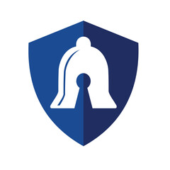bell and shield with keyhole