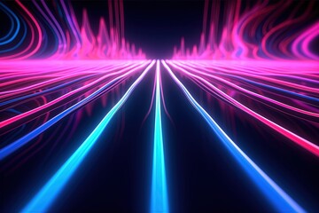 abstract futuristic background with pink blue glowing neon moving high speed wave lines and bokeh lights. Data transfer Data Connection concept Fantastic wallpaper