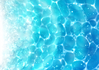 水 波紋 水面 青 キラキラ 発光