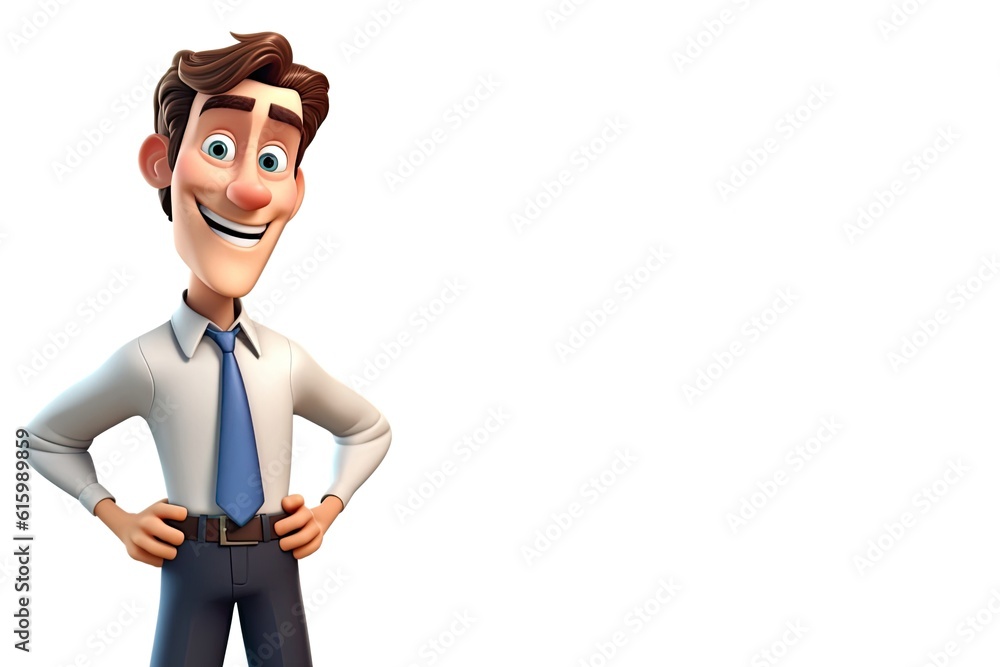 Aufkleber caucasian man sales representative isolated white background charming with copy space generative ai