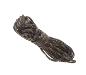 Green Climbing Rope roll fly in air. Strong safety climbing rope for sport mountain hobby, need safety gear to lock hold weight of climber rope. White background isolated