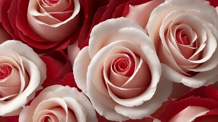 A beautiful abstract cream red rose backdrop for a product presentation, detailed and crisp image. wallpaper background. Generative AI