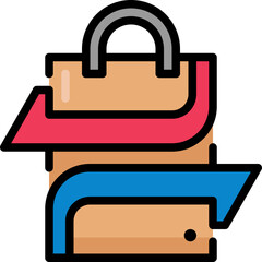 exchange filled outline icon