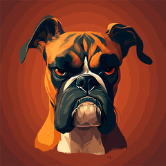 Dog illustration, dark and eerie dog illustration.