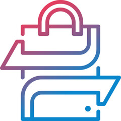 exchange gradient line icon