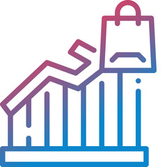 graph gradient line icon