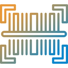 barcode gradient line icon