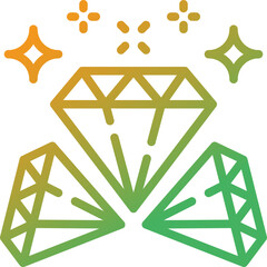 diamond gradient line icon