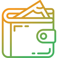 wallet gradient line icon