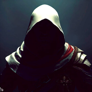 A mysterious unidentified man. The assassin creed.