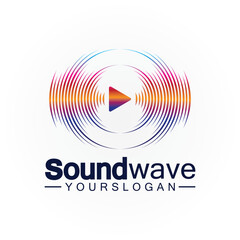 Sound wave logo and symbol vector