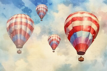Fototapeta premium hot air balloon in flight
