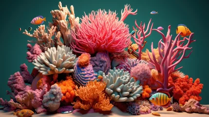 Kissenbezug coral reef and coral © Aqib