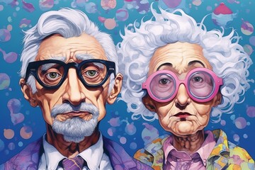 高齢者夫婦,Generative AI AI画像