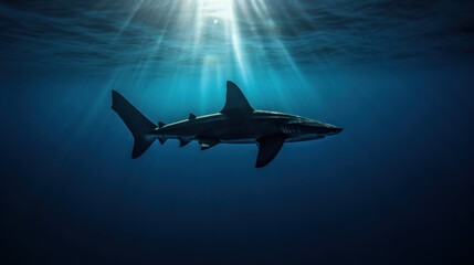 Fototapeta na wymiar shark in the sea