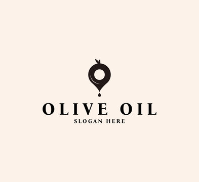 Olive letter O logo design template - vector