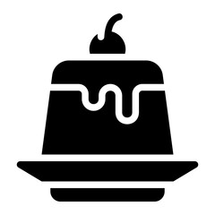 panna cotta glyph icon