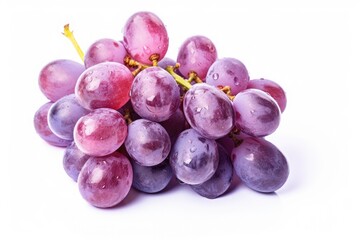 Fresh grapes isolated on white background. Generative Ai