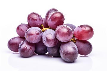 Fresh grapes isolated on white background. Generative Ai